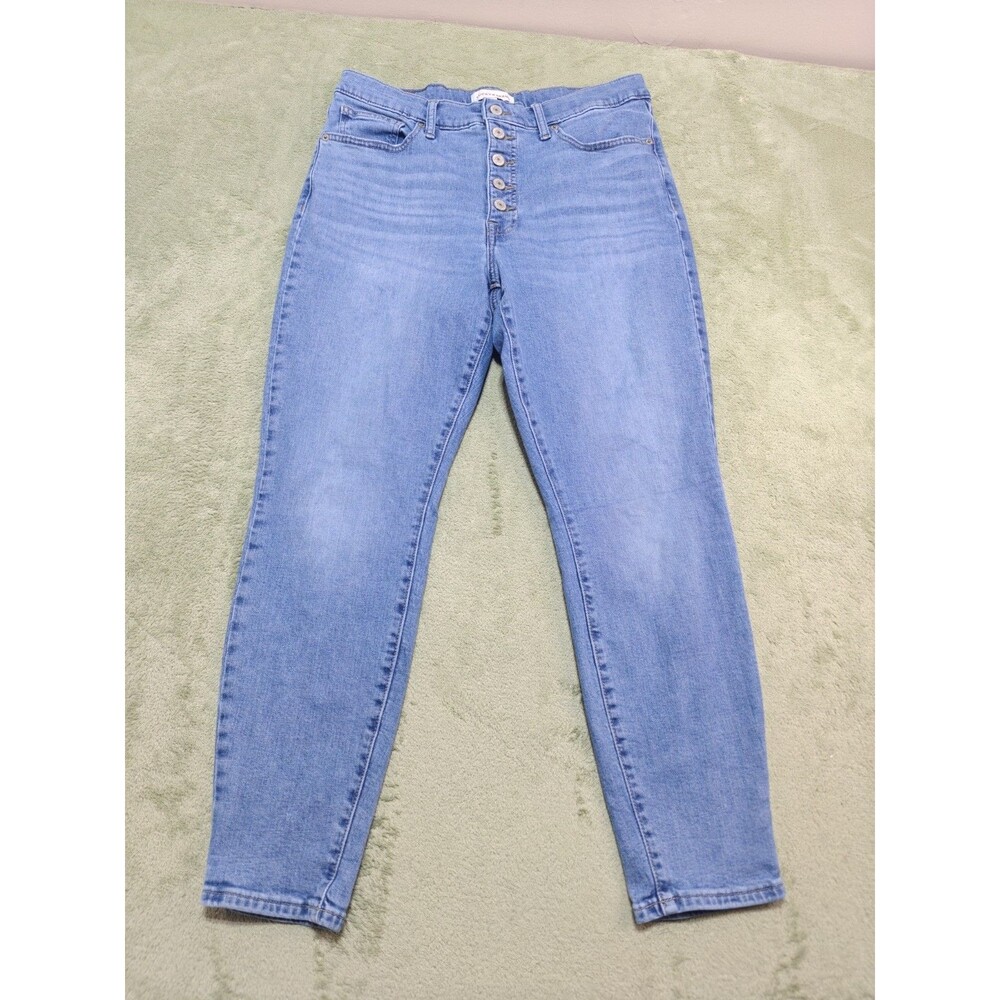 Lucky Brand Womens 14/32A High Rise Skinny Jeans Bridgette Medium Wash Stretch